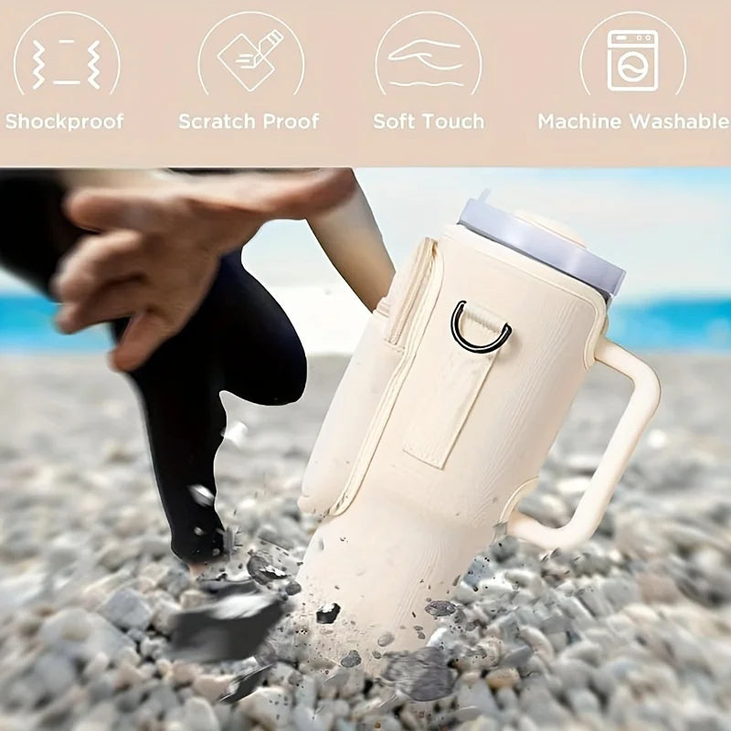 Bolsa para Garrafa de Água com Bolso para Celular Compatível com Stanley 40 oz