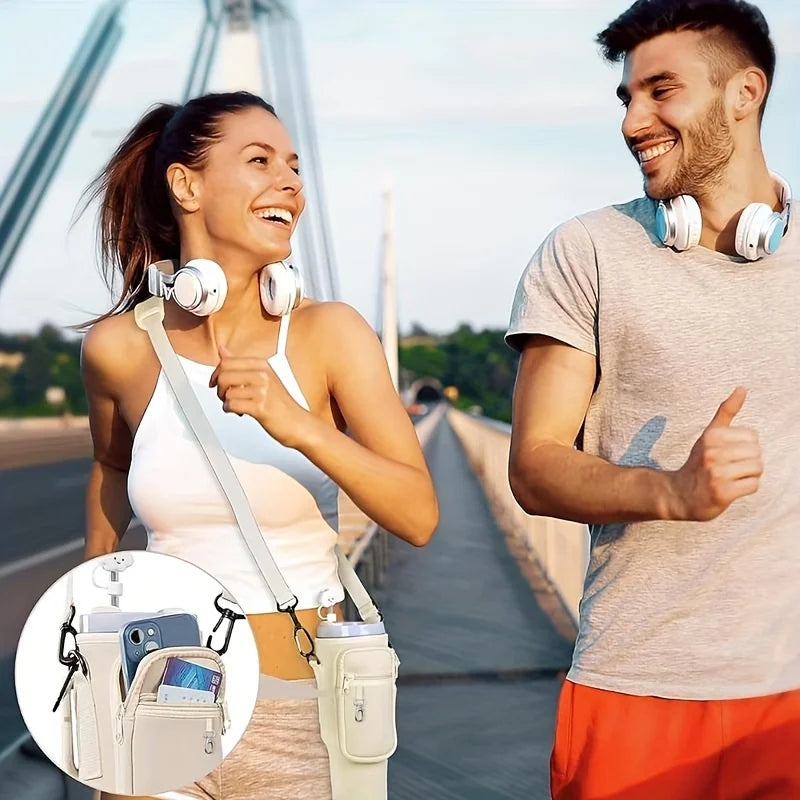 Bolsa para Garrafa de Água com Bolso para Celular Compatível com Stanley 40 oz