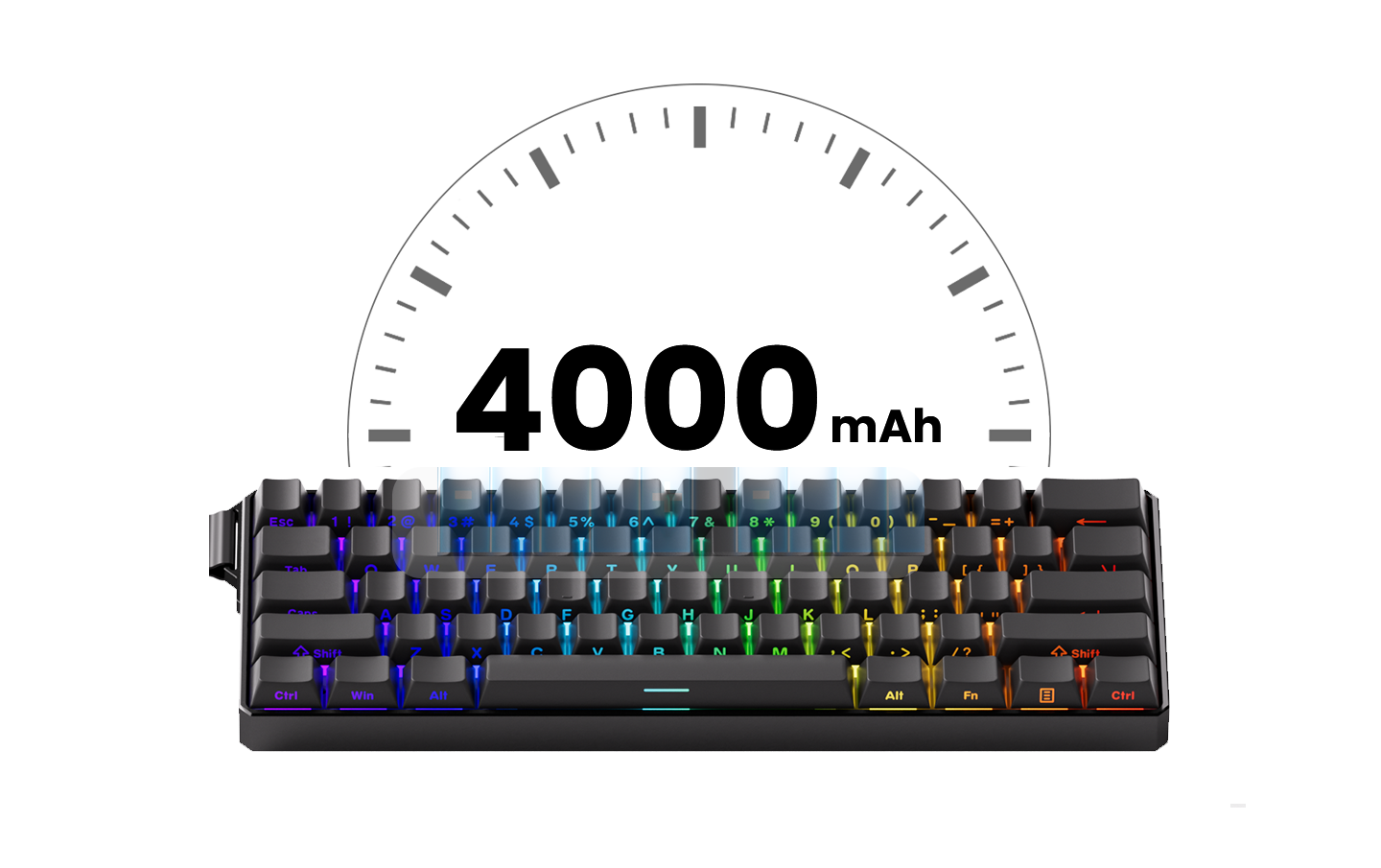 Akko MonsGeek FUN60 Teclado Gamer 60 Porcento Interruptor Magnético Gatilho 0.01mm