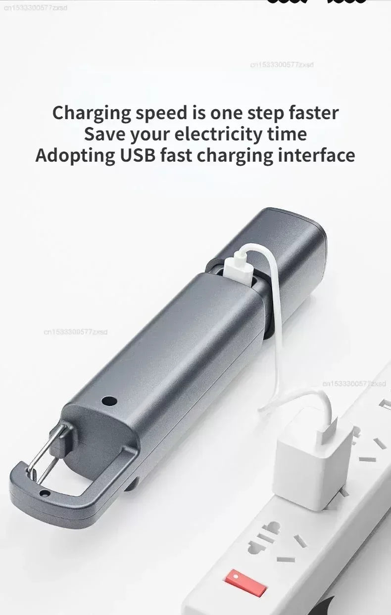 Lanterna Portátil Xiaomi com Foco Variável Luzes Laterais e Bateria Recarregável Ideal para Uso Externo