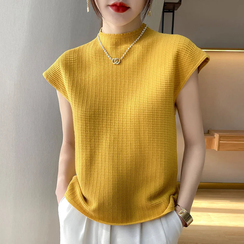 Camiseta Feminina Verão Oversize Gola O Manga Curta Estilo Casual e Confortável