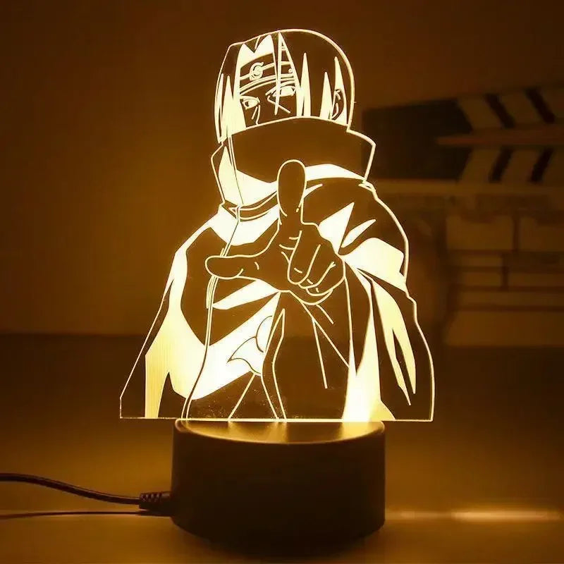Luz Noturna Anime Naruto com Personagens Itachi Boruto Minato e Uzumaki
