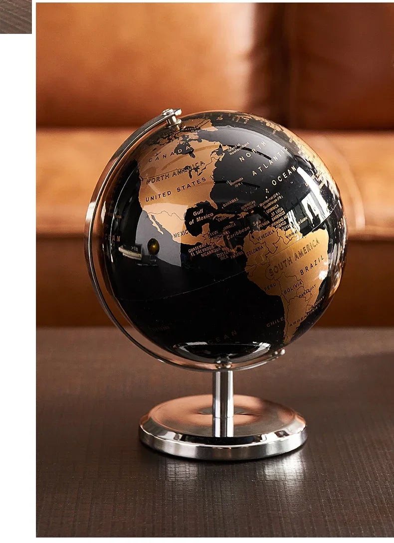 Globo Decorativo de Mesa com Design Elegante e Base em Metal para Ambientes Modernos