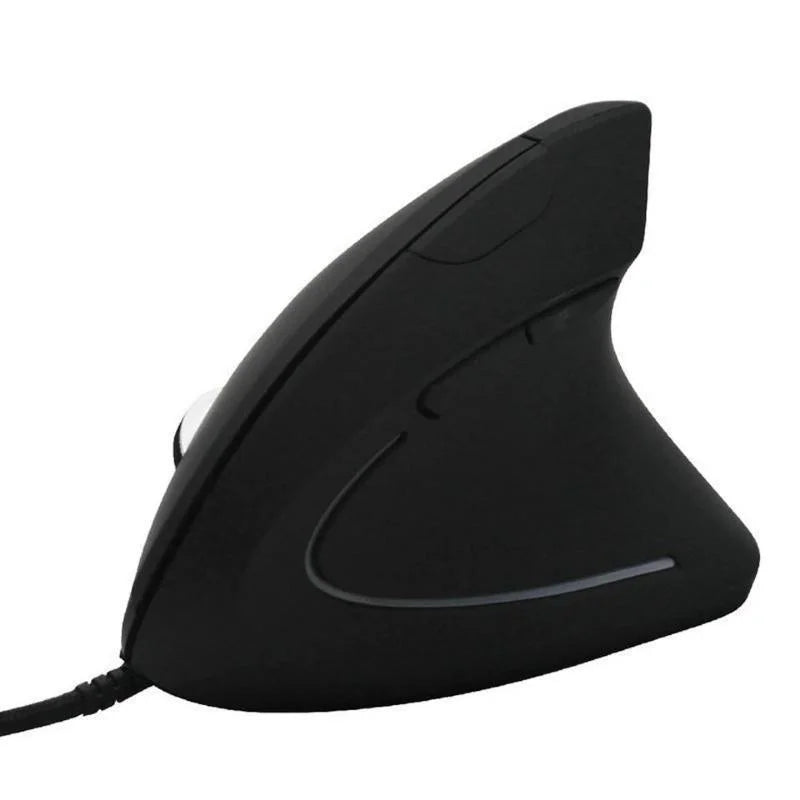 Mouse com Fio Vertical RGB 3200DPI Ergonômico para Mão Direita e Escritório