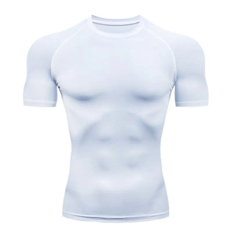 Camiseta Masculina de Compressão Bat Man Treino ao Ar Livre Corrida e Academia