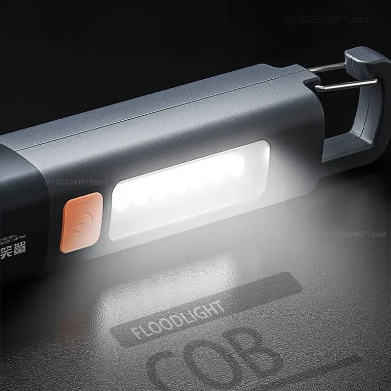 Lanterna Portátil Xiaomi com Foco Variável Luzes Laterais e Bateria Recarregável Ideal para Uso Externo