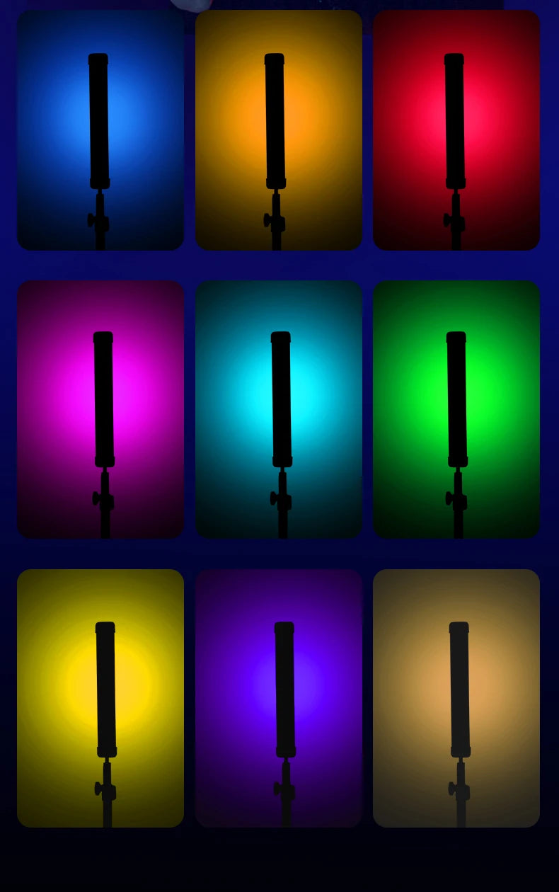 Bastão LED Recarregável 30cm MIAOTU RGB com Temperatura de Cor Ajustável para Estúdio e Gravações