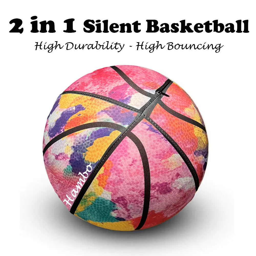 Bola de Basquete Espuma Macia Silenciosa Tamanho Padrão para Drible em Casa