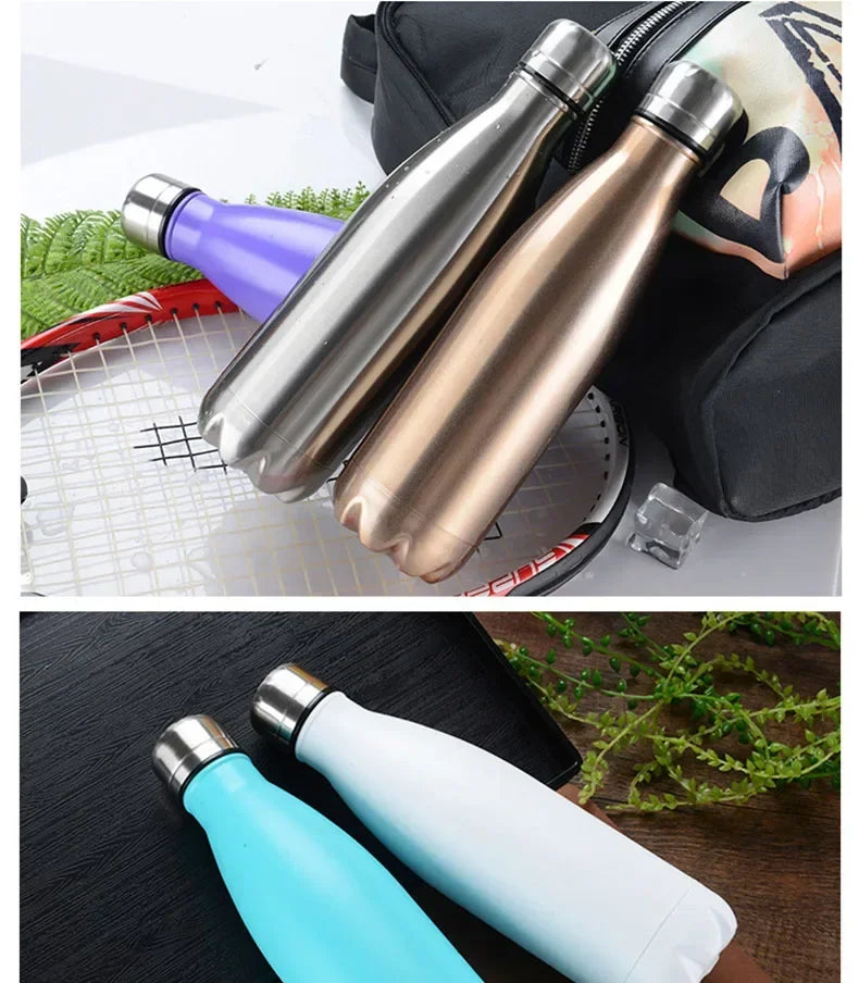 Garrafa Térmica LMHBJY Inox Parede Dupla 350 a 1000 ml Mantém Quente ou Frio