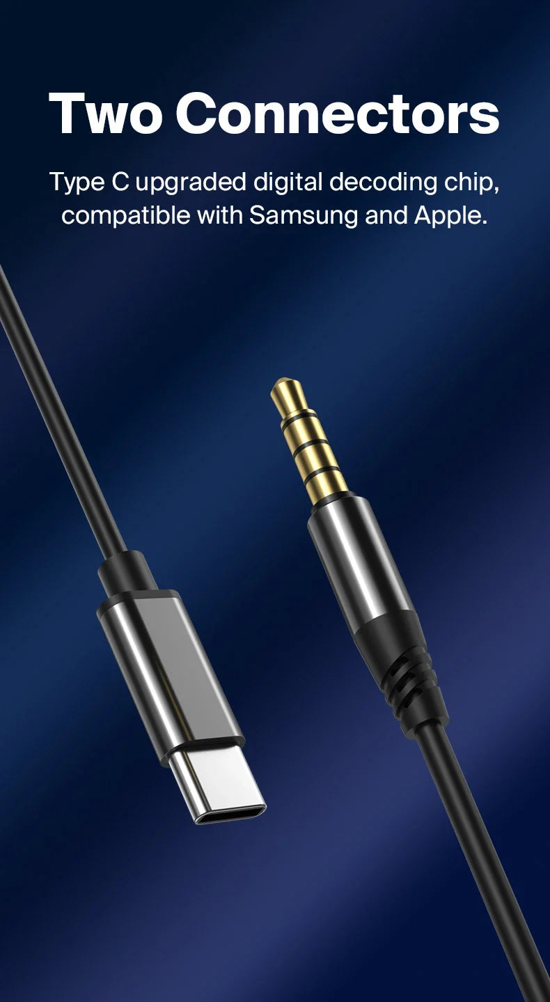 Fone de Ouvido com Fio EARDECO Hifi de Graves e Microfone Cancelamento de Ruído