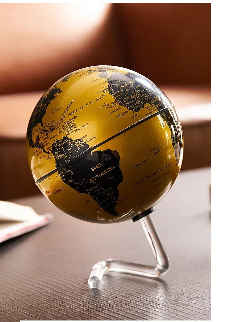 Globo Decorativo de Mesa com Design Elegante e Base em Metal para Ambientes Modernos