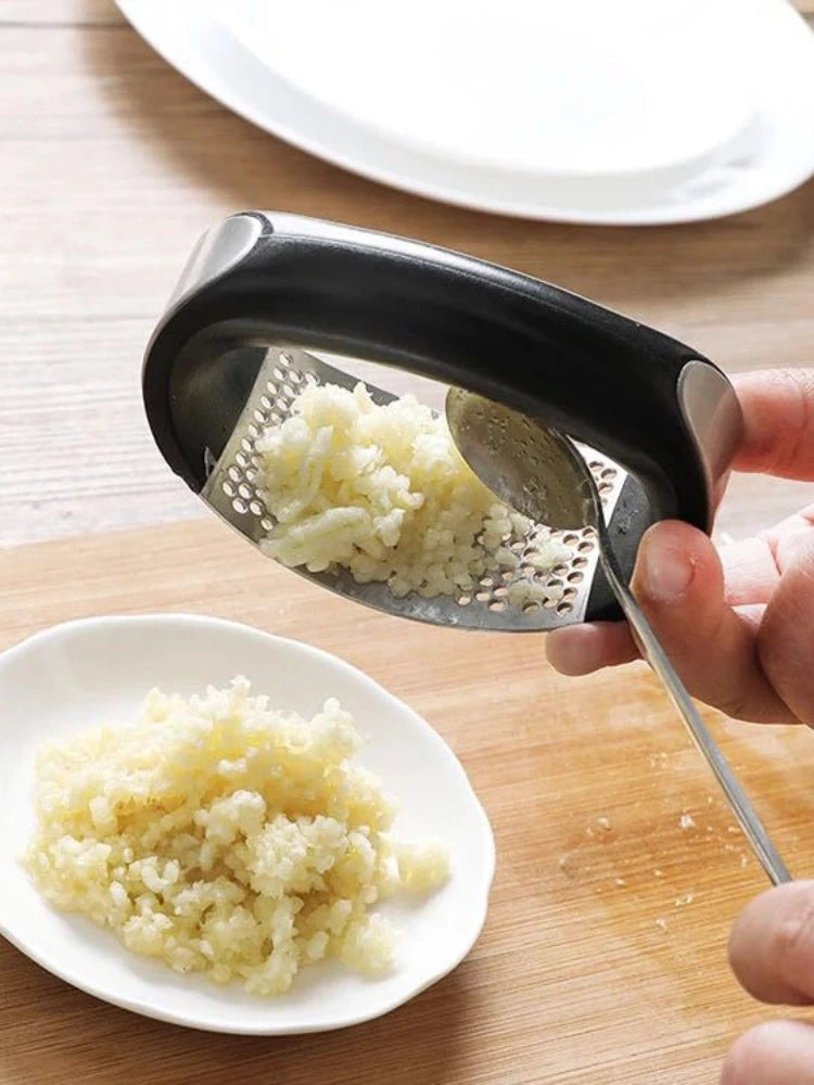 Picador Manual de Aço Inox Ideal para Alho Frutas e Legumes