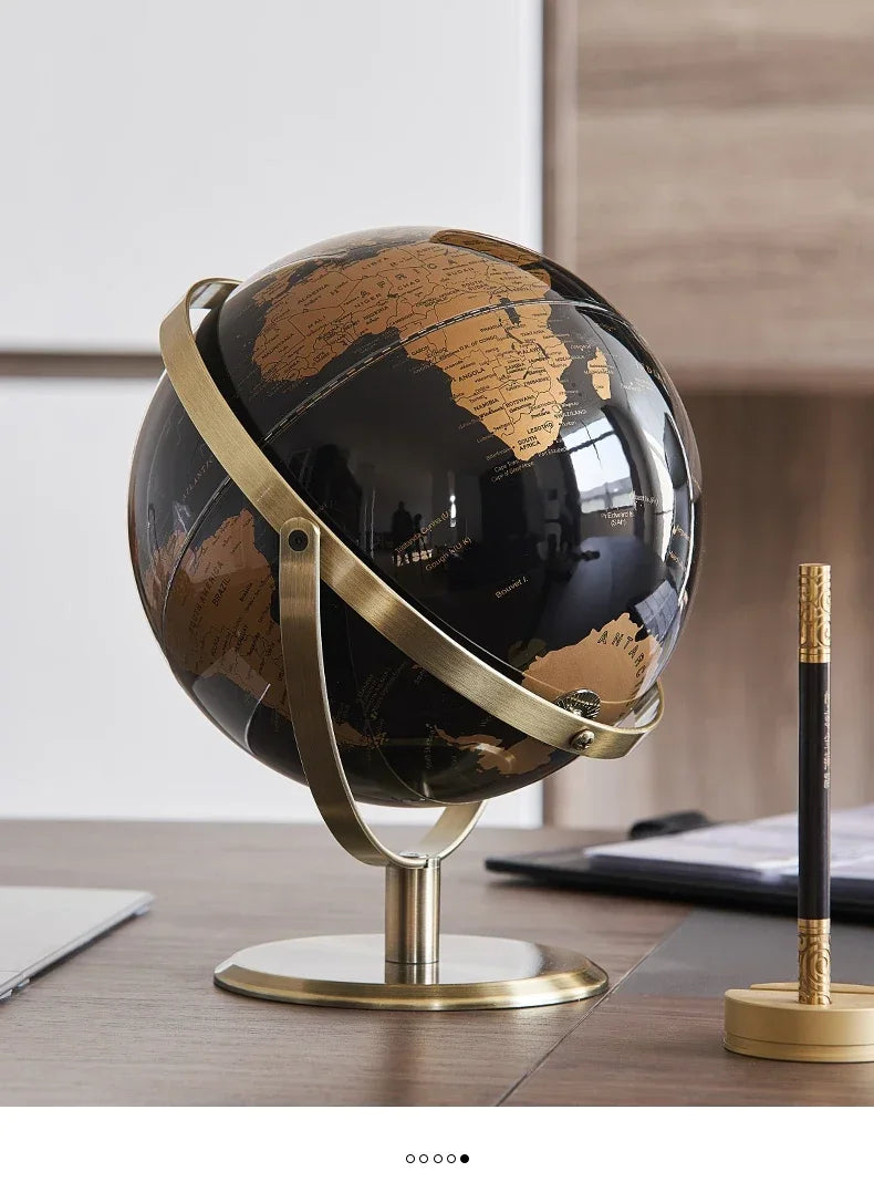 Globo Decorativo de Mesa com Design Elegante e Base em Metal para Ambientes Modernos