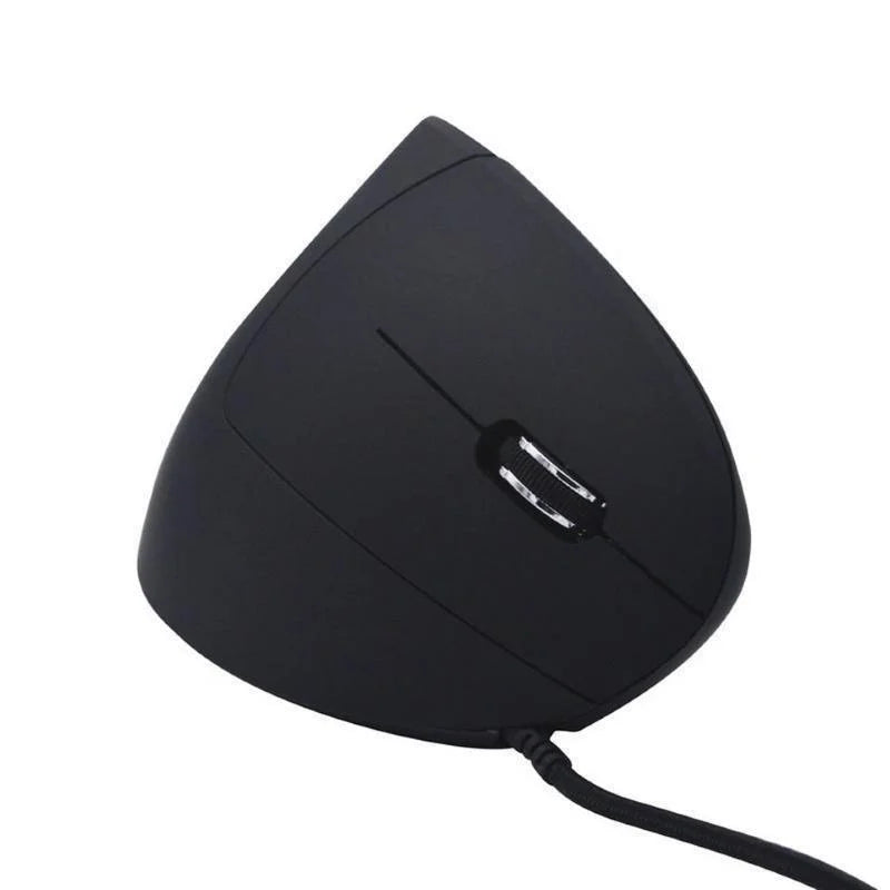 Mouse com Fio Vertical RGB 3200DPI Ergonômico para Mão Direita e Escritório