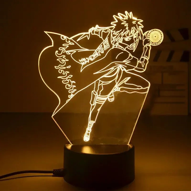 Luz Noturna Anime Naruto com Personagens Itachi Boruto Minato e Uzumaki