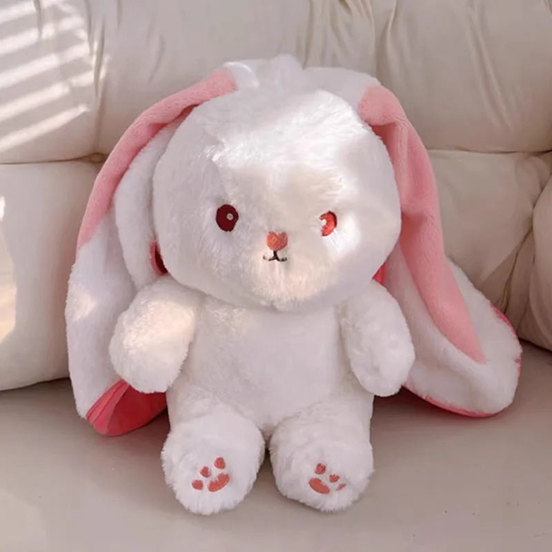 Boneco de Pelúcia Coelho Fofo 25 cm com Forma de Morango e Cenoura