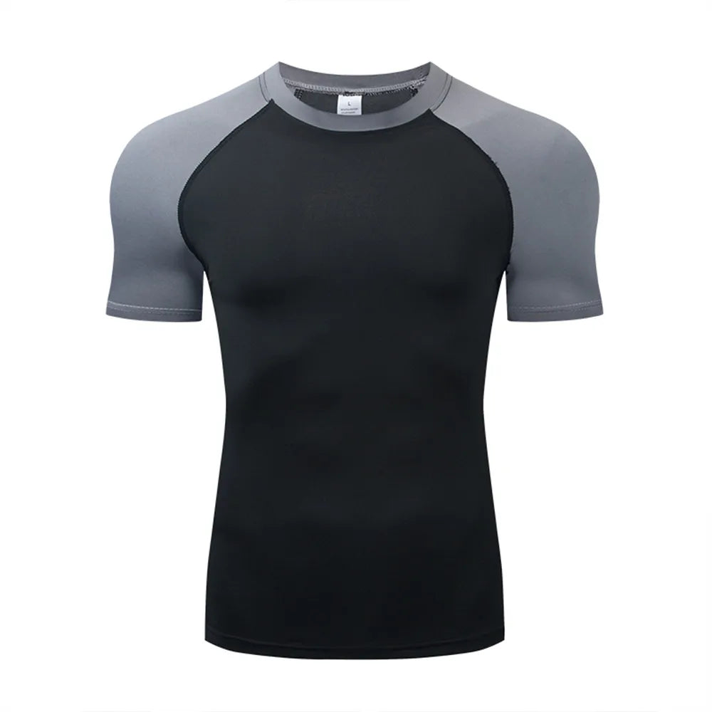 Camiseta Masculina de Compressão Bat Man Treino ao Ar Livre Corrida e Academia