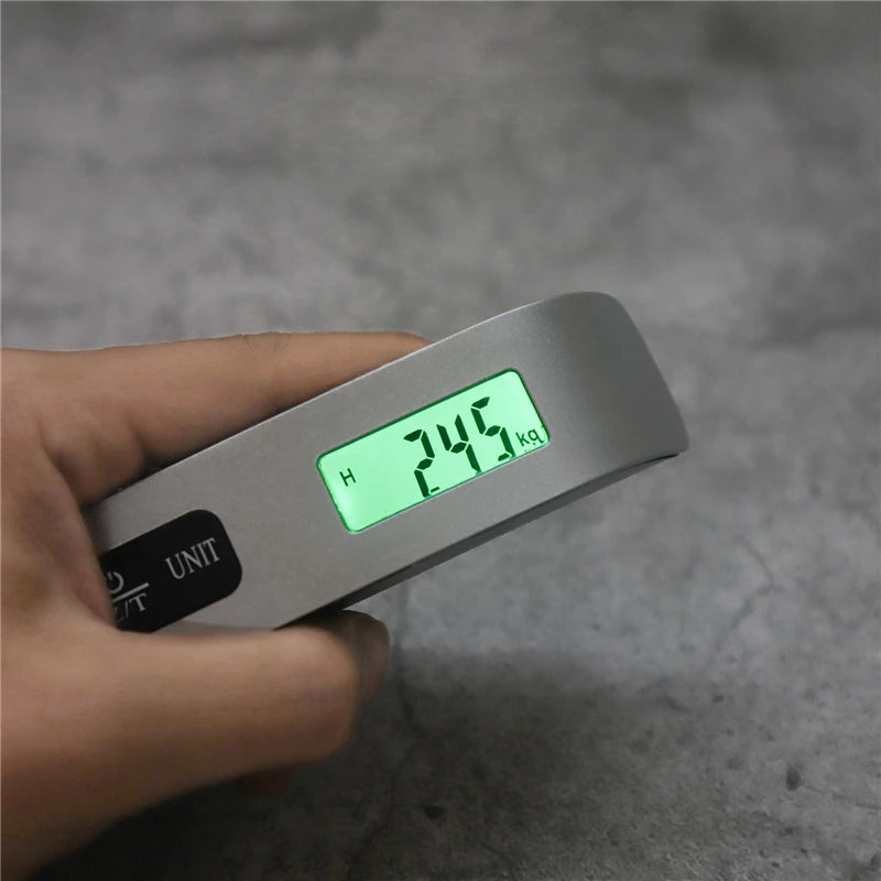 Balança digital portátil com tela LCD, 110 lb/50 kg, eletrônica. Nunca mais pague taxas por excesso de peso.