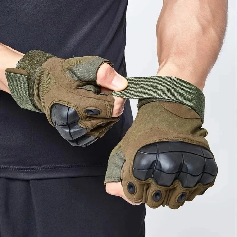 Luvas de Combate Meio Dedo e Inteiras Equipamento de Proteção para Airsoft e Esportes