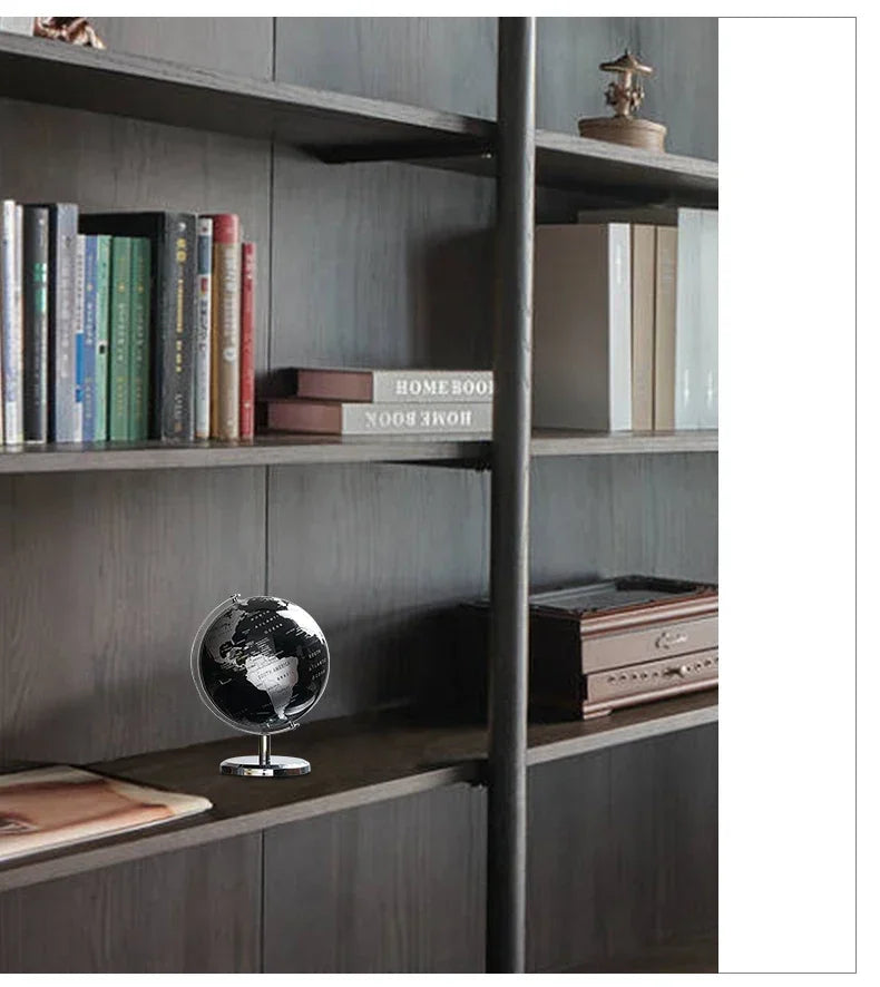 Globo Decorativo de Mesa com Design Elegante e Base em Metal para Ambientes Modernos
