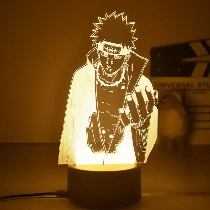 Luz Noturna Anime Naruto com Personagens Itachi Boruto Minato e Uzumaki