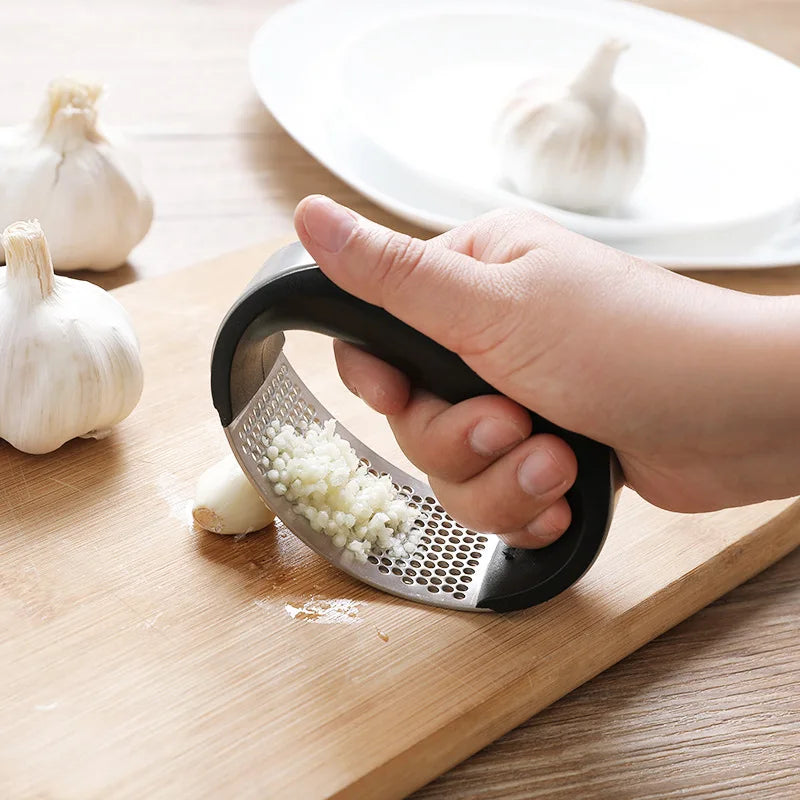Picador Manual de Aço Inox Ideal para Alho Frutas e Legumes