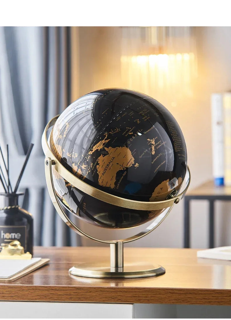 Globo Decorativo de Mesa com Design Elegante e Base em Metal para Ambientes Modernos
