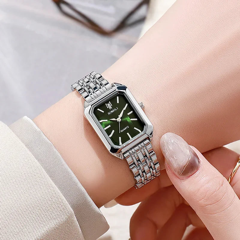 Relógio de Aço Feminino Design Moderno e Fino Presente Perfeito para o Dia a Dia
