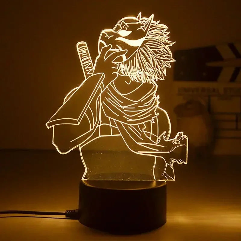 Luz Noturna Anime Naruto com Personagens Itachi Boruto Minato e Uzumaki