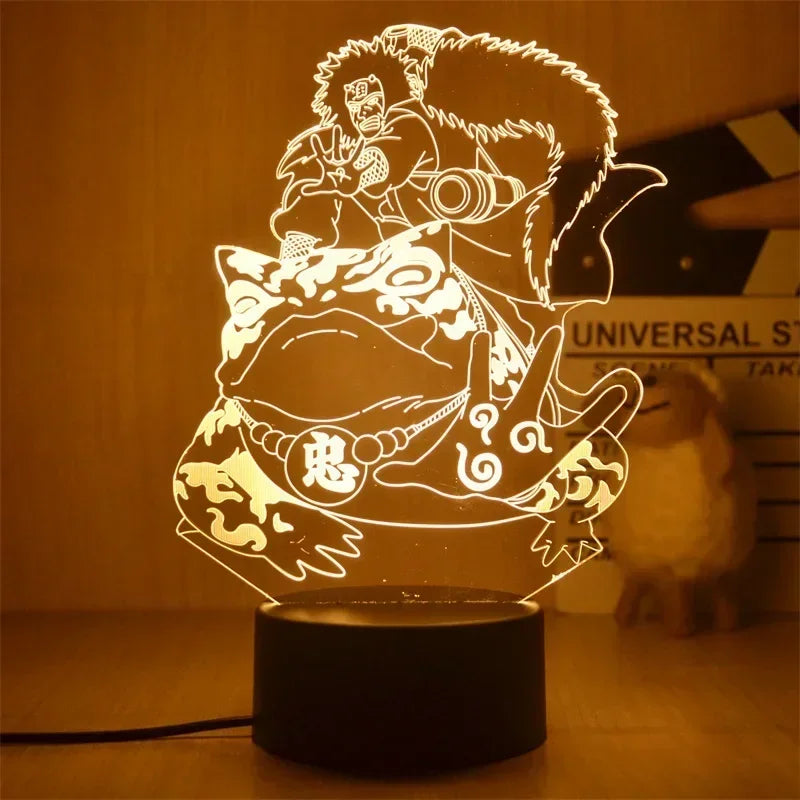 Luz Noturna Anime Naruto com Personagens Itachi Boruto Minato e Uzumaki