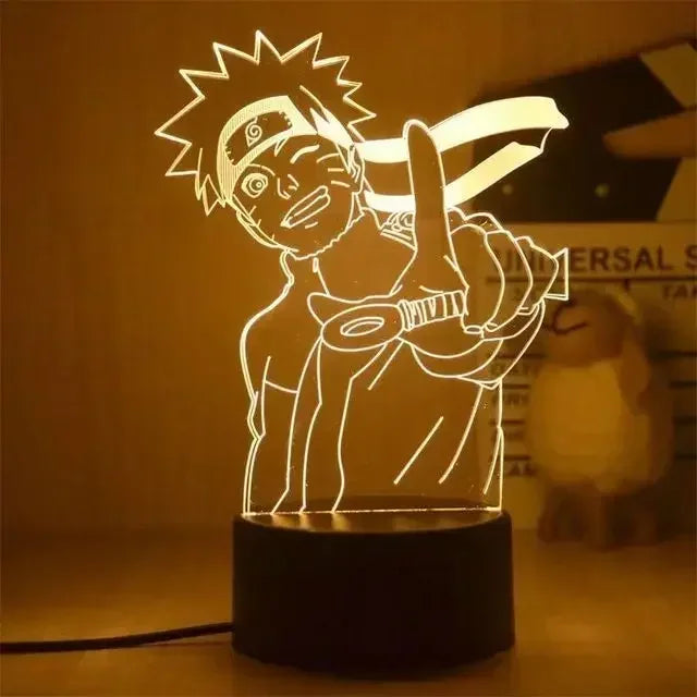 Luz Noturna Anime Naruto com Personagens Itachi Boruto Minato e Uzumaki