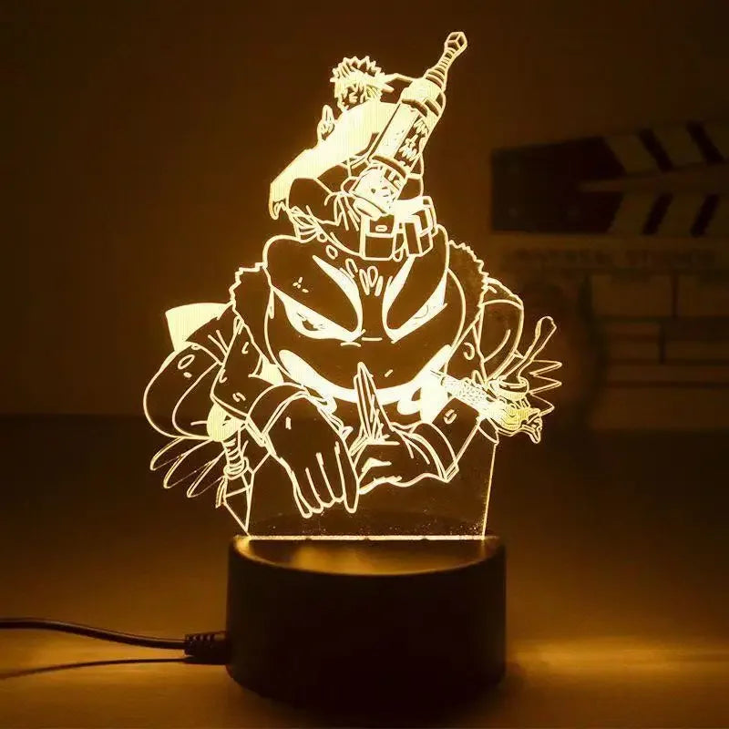 Luz Noturna Anime Naruto com Personagens Itachi Boruto Minato e Uzumaki