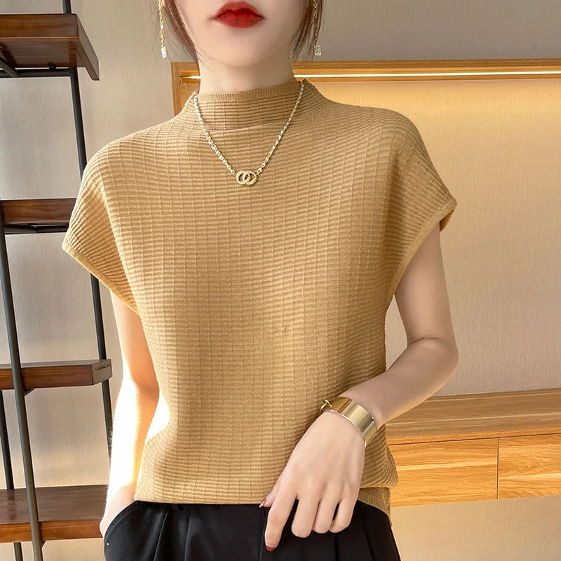 Camiseta Feminina Verão Oversize Gola O Manga Curta Estilo Casual e Confortável