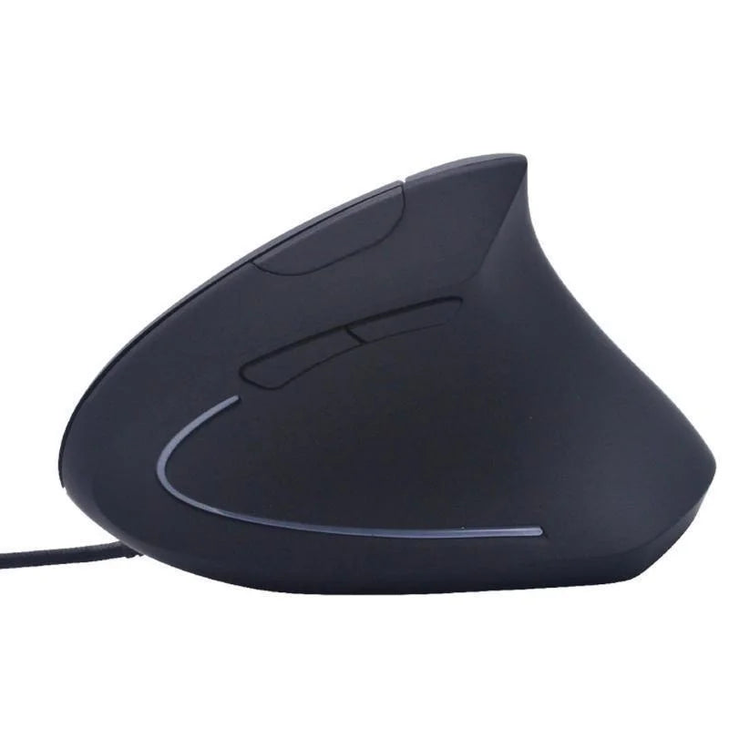 Mouse com Fio Vertical RGB 3200DPI Ergonômico para Mão Direita e Escritório