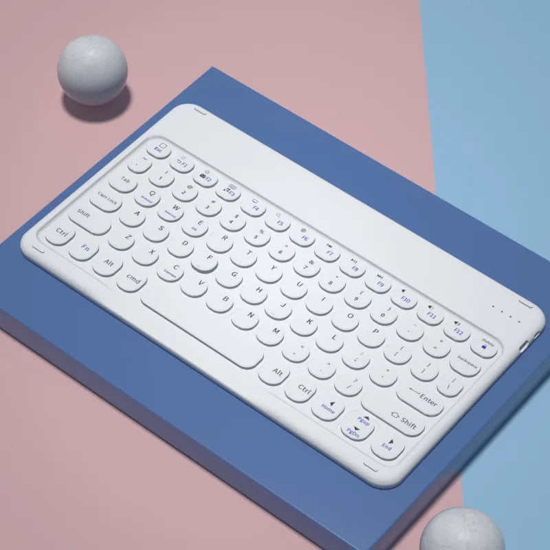 Teclado Recarregável Bluetooth 10 Polegadas Espanhol Inglês Para Tablet e Notebook