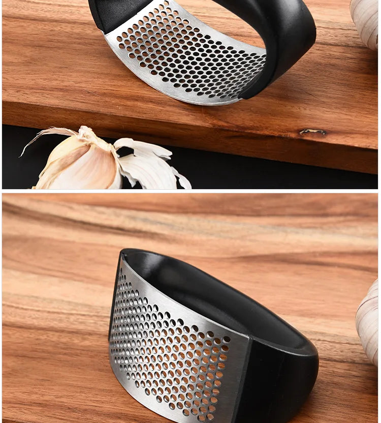 Picador Manual de Aço Inox Ideal para Alho Frutas e Legumes