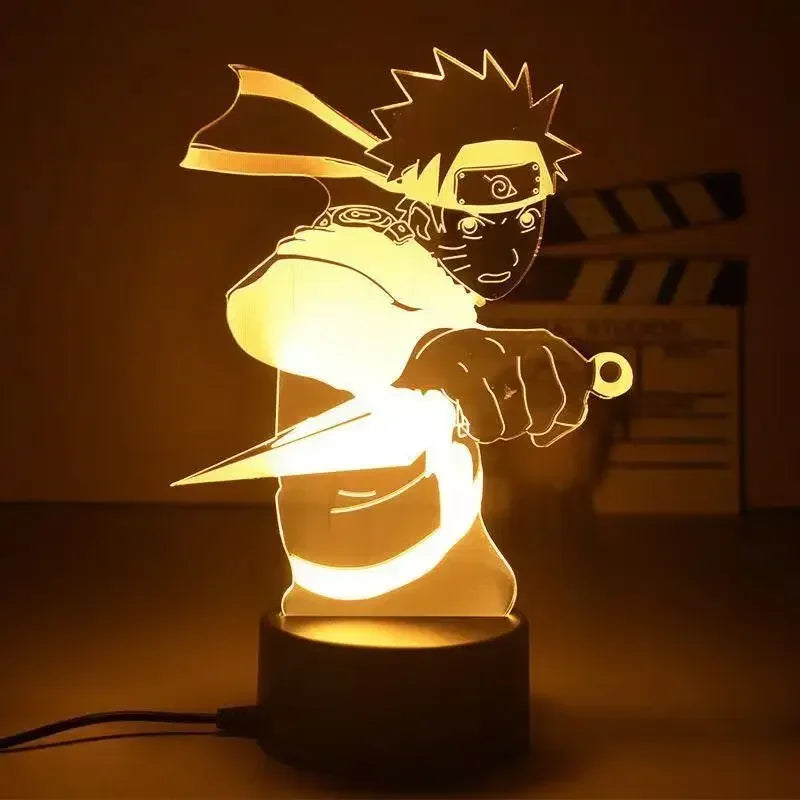 Luz Noturna Anime Naruto com Personagens Itachi Boruto Minato e Uzumaki