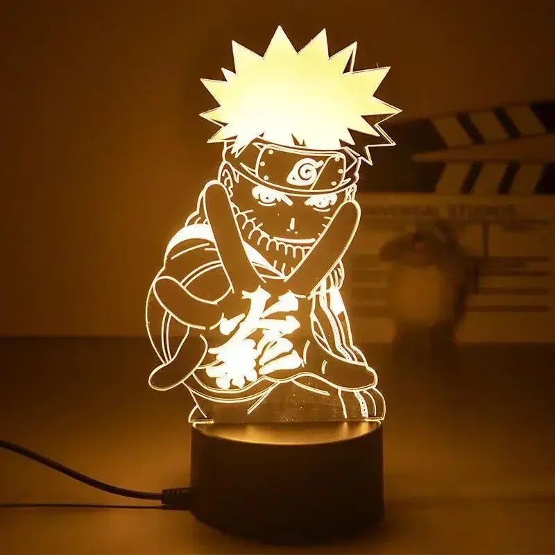 Luz Noturna Anime Naruto com Personagens Itachi Boruto Minato e Uzumaki