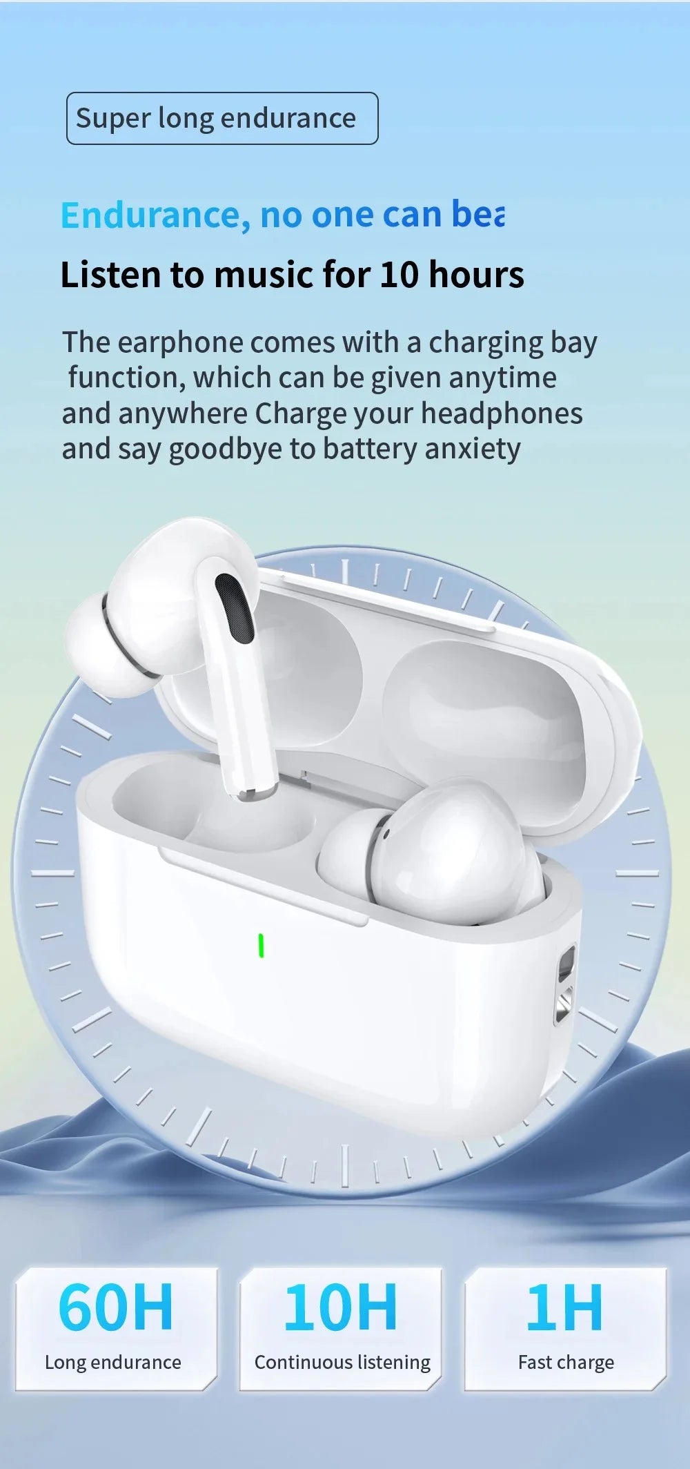 Fones Sem Fio Air Pro Bluetooth com Redução de Ruído para Android e iPhone