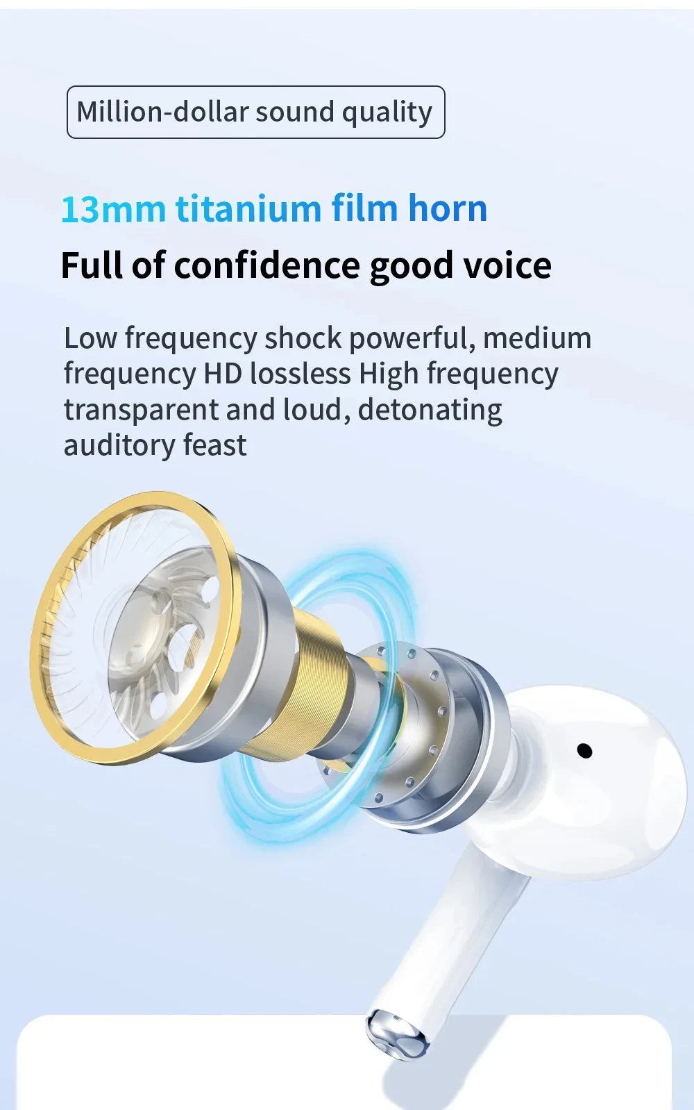 Fones Sem Fio Air Pro Bluetooth com Redução de Ruído para Android e iPhone