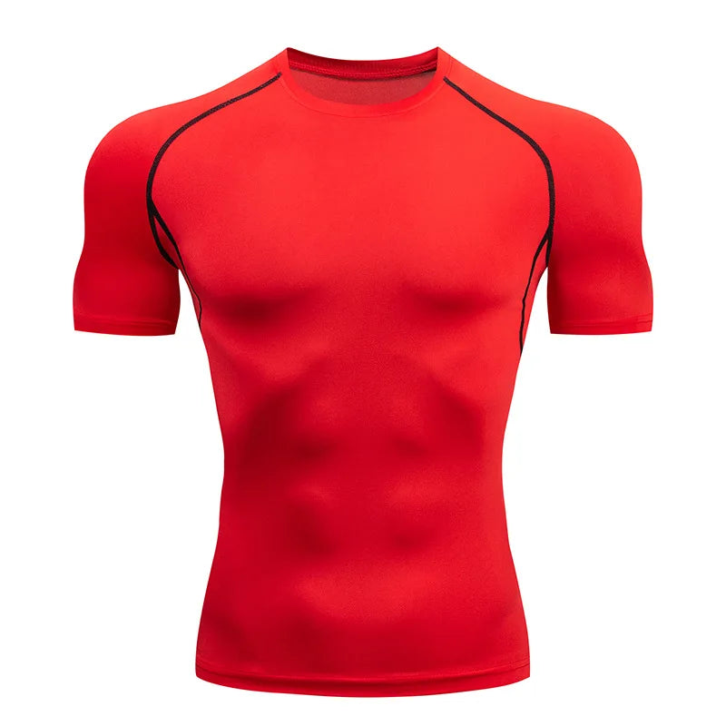 Camiseta Masculina de Compressão Bat Man Treino ao Ar Livre Corrida e Academia