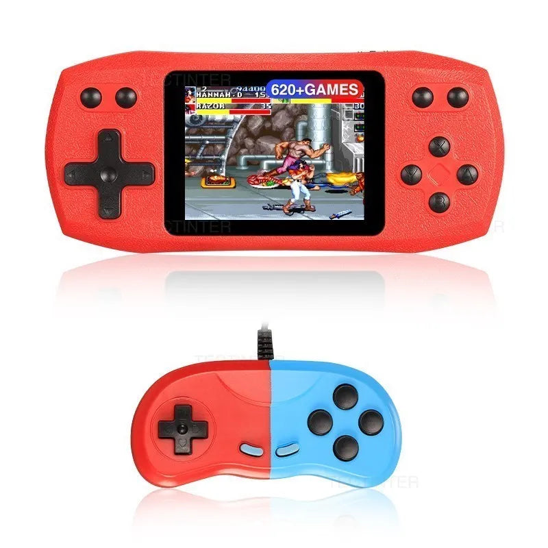 Mini Console Portátil Retrô 620 Jogos Clássicos com Tela 2.4 Polegadas e Saída AV