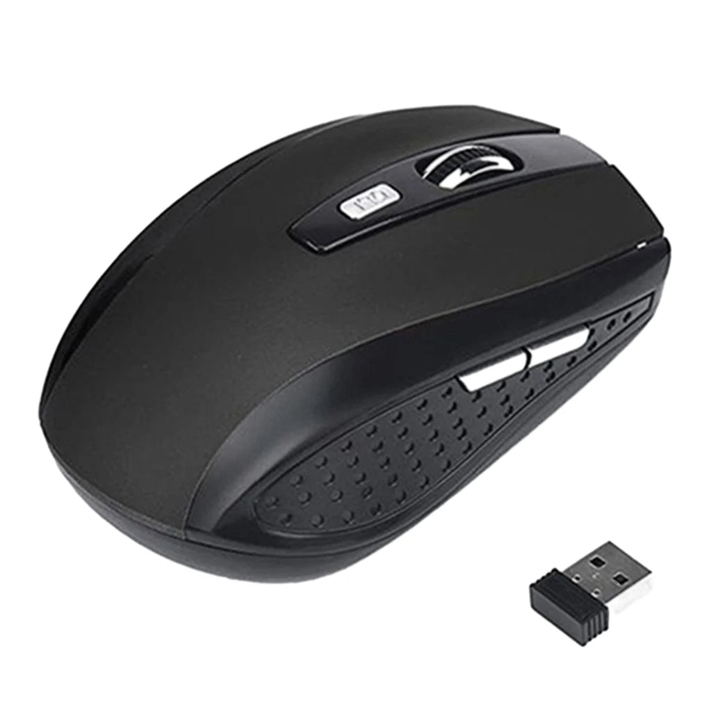 Rato Sem Fio 2.4G Bluetooth Ergonômico com 6 Botões e DPI Ajustável para PC e Tablet