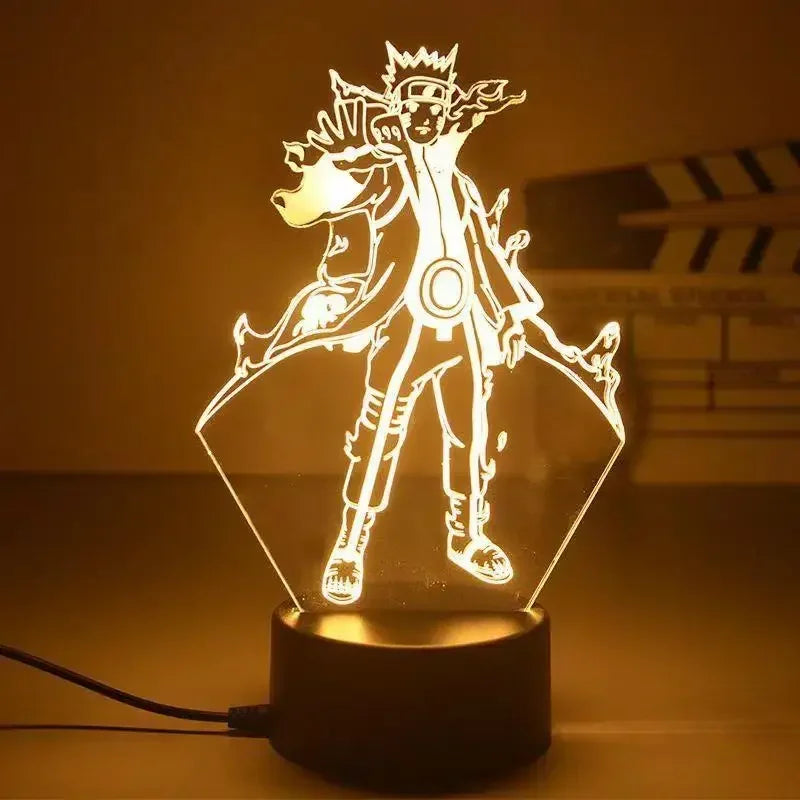 Luz Noturna Anime Naruto com Personagens Itachi Boruto Minato e Uzumaki