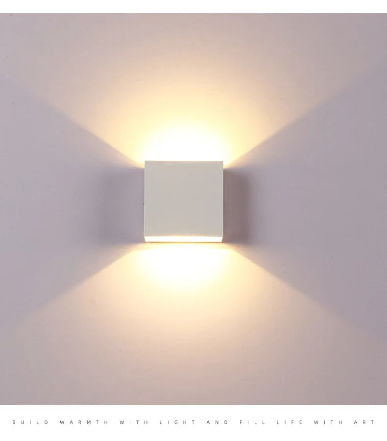 Lâmpadas de Parede LED 2Pack 6W Luz Branca para Decoração de Interiores Sala, Corredor e Quarto