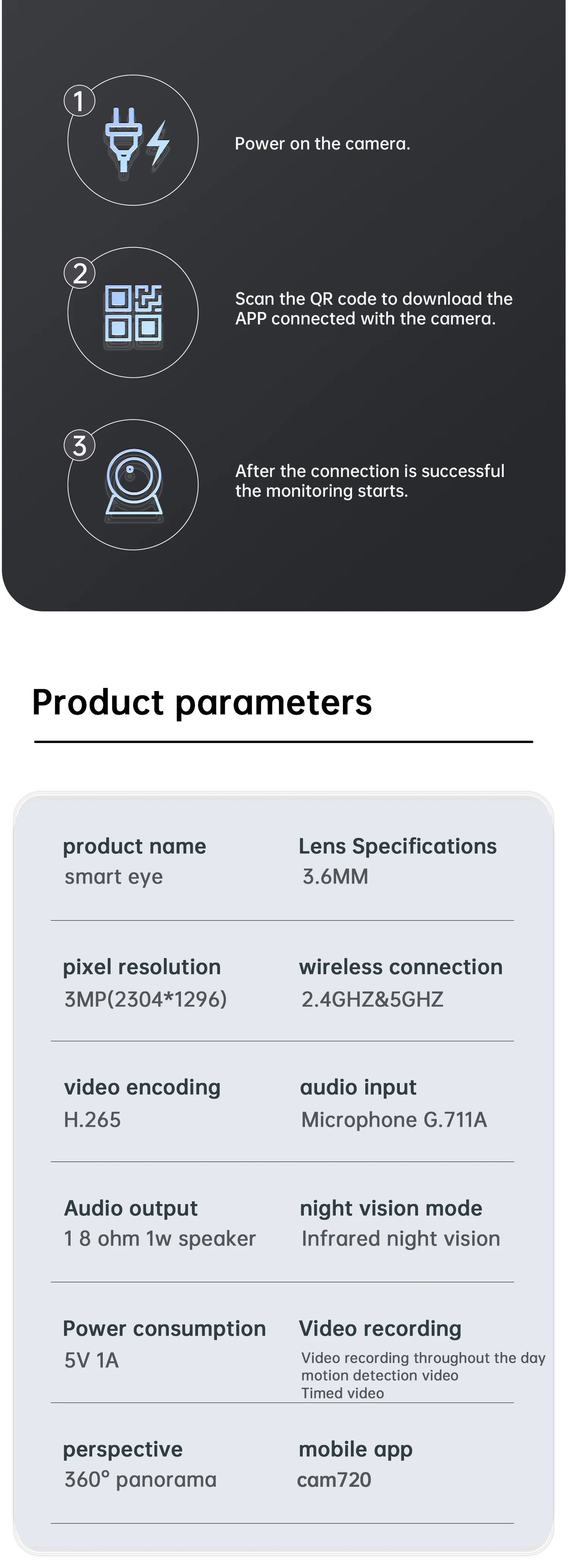 Câmera WiFi Lenovo 5MP Vigilância Interna com Rastreamento Automático e Visão Remota