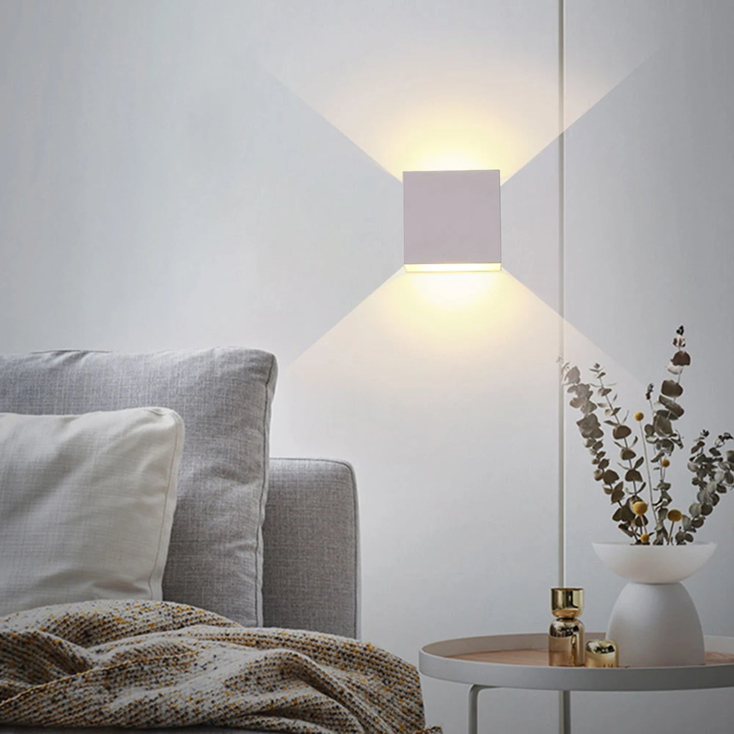 Lâmpadas de Parede LED 2Pack 6W Luz Branca para Decoração de Interiores Sala, Corredor e Quarto