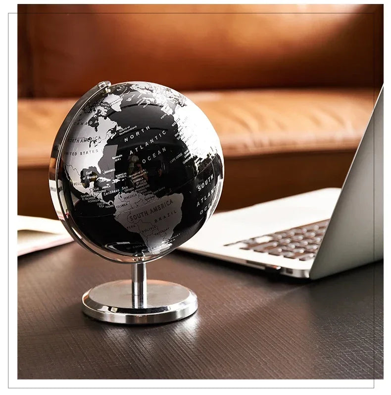 Globo Decorativo de Mesa com Design Elegante e Base em Metal para Ambientes Modernos