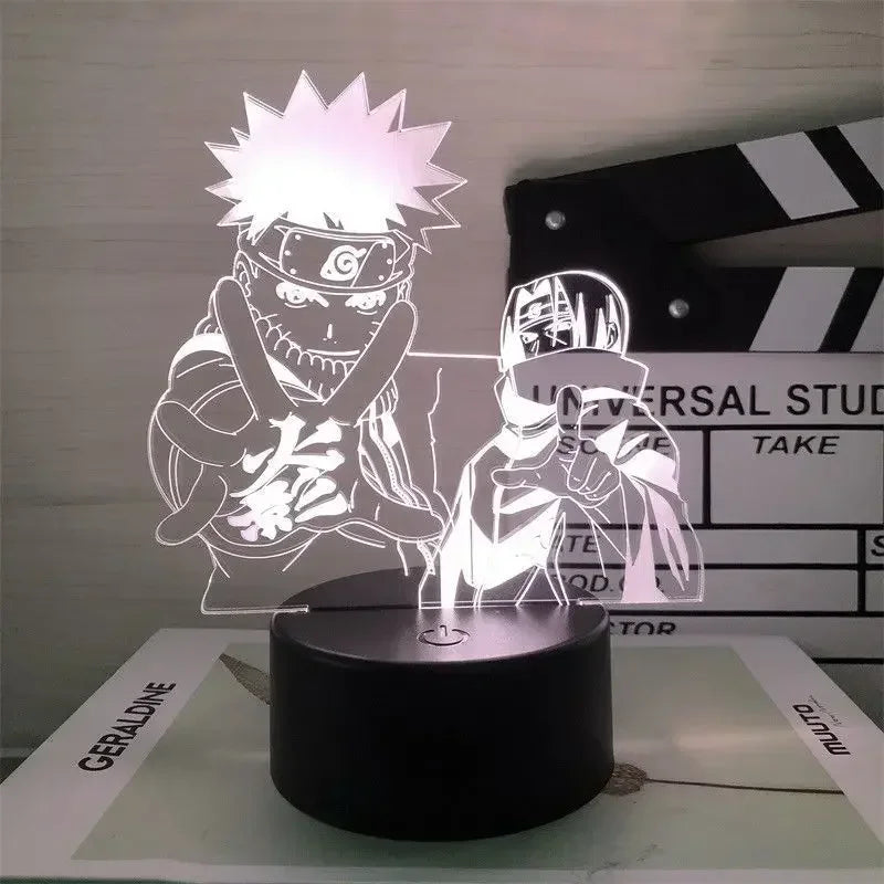 Luz Noturna Anime Naruto com Personagens Itachi Boruto Minato e Uzumaki
