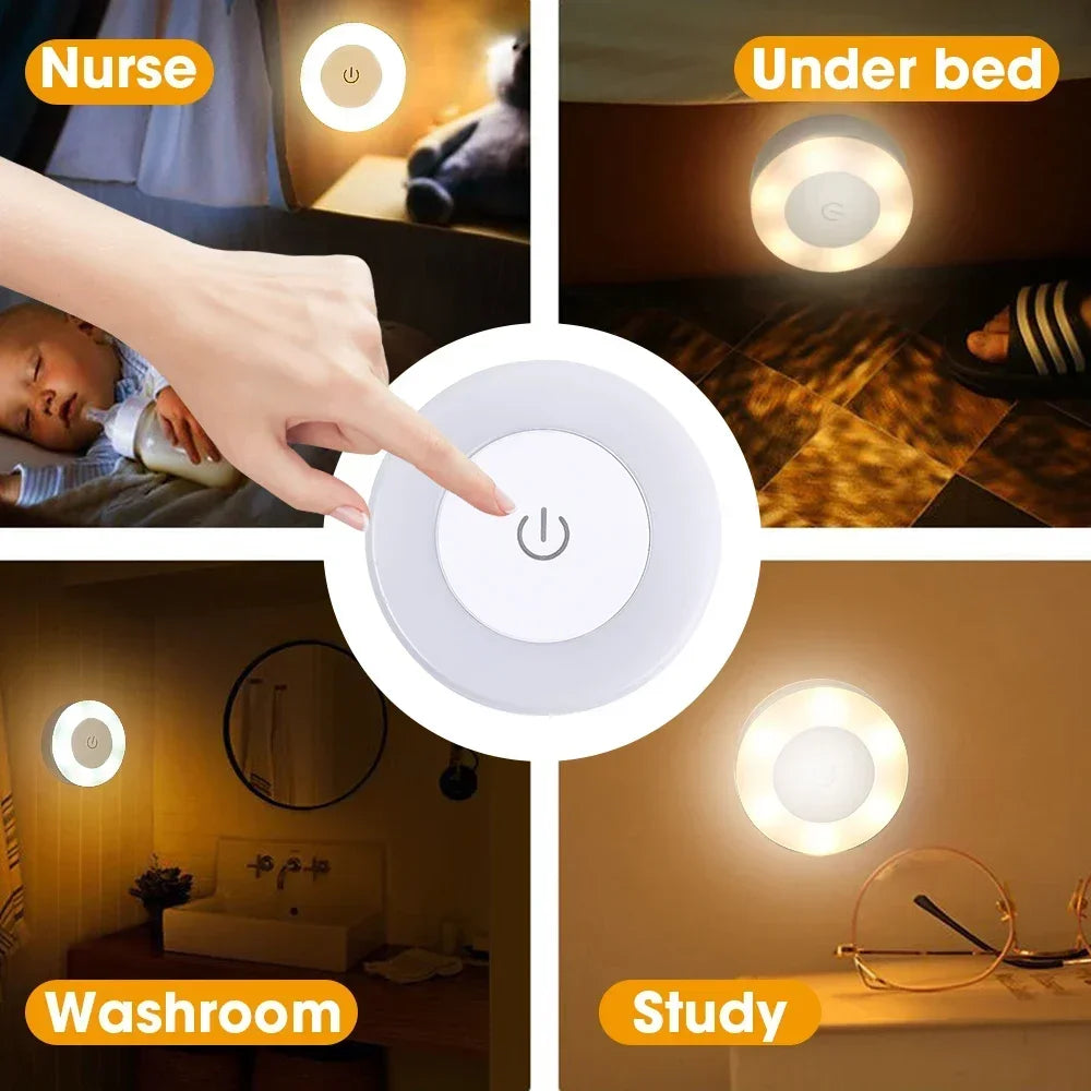 Luz Noturna Recarregável para Ambientes Internos Decoração Charmosa e Iluminação Suave